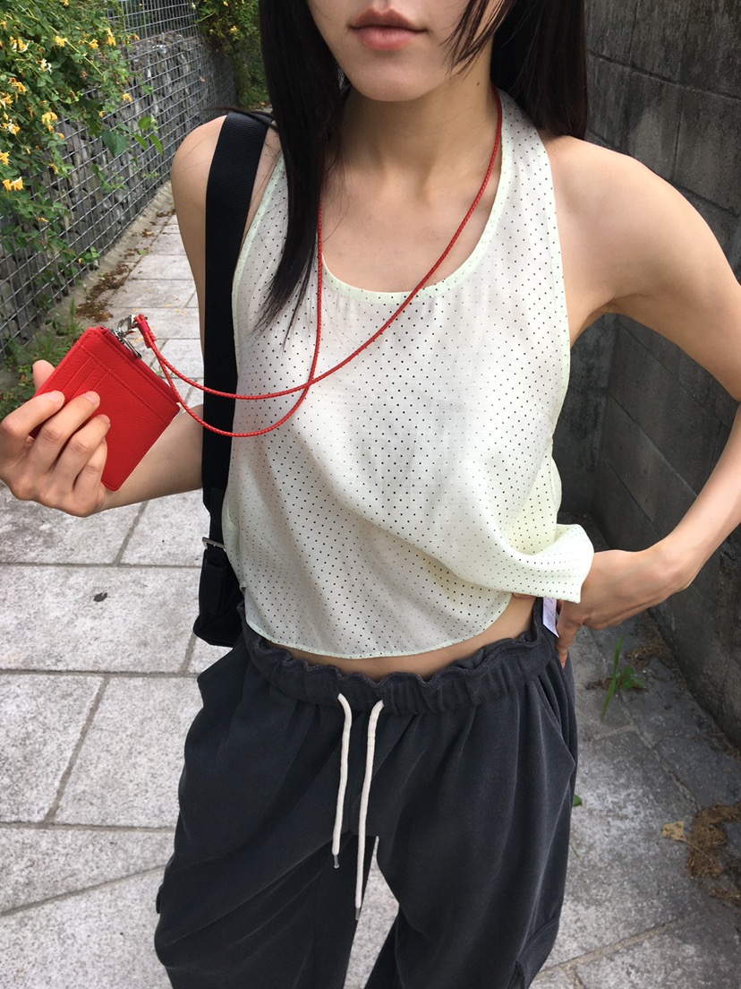BAKING POWDER東大門實拍韓國女裝新品休閑吊帶背心圓點BAKING POWDER吊帶/背心