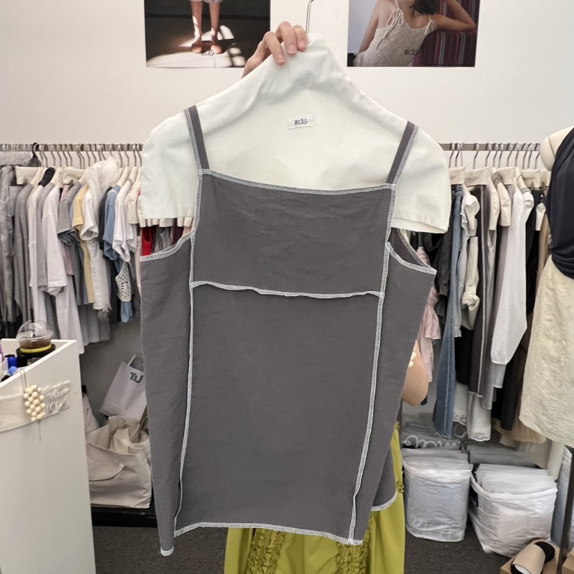 MAG韓國直郵實拍女裝新款熱賣推薦時尚26夏季休閑吊帶背心SALONDEMAG吊帶/背心圖色1