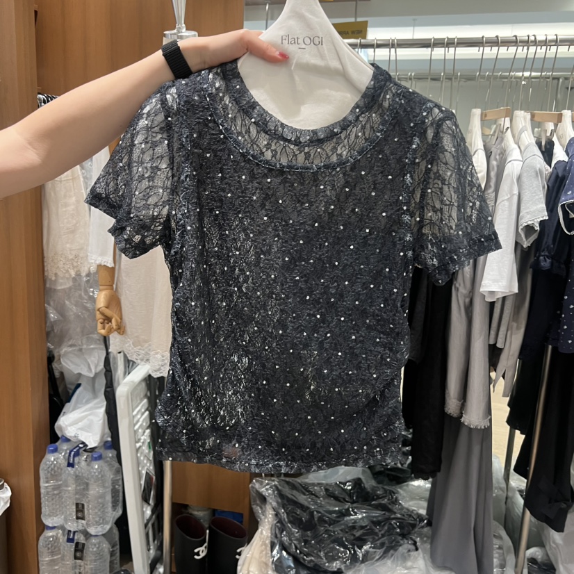 OGI韓國直郵女裝新品時尚26夏季人氣推薦休閑熱賣襯衫蕾絲衫FLat OGI襯衫/蕾絲衫圖色1