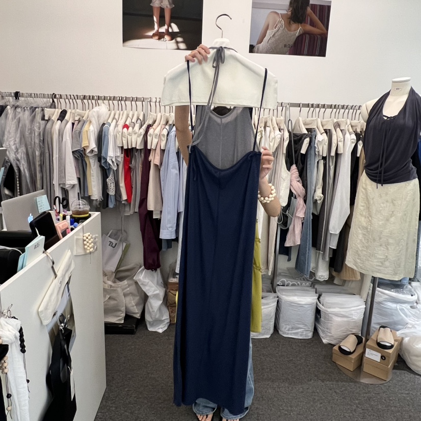 MAG韓國直郵女士新品推薦人氣時尚連衣裙不含內搭OPS假兩件SALONDEMAG連衣裙