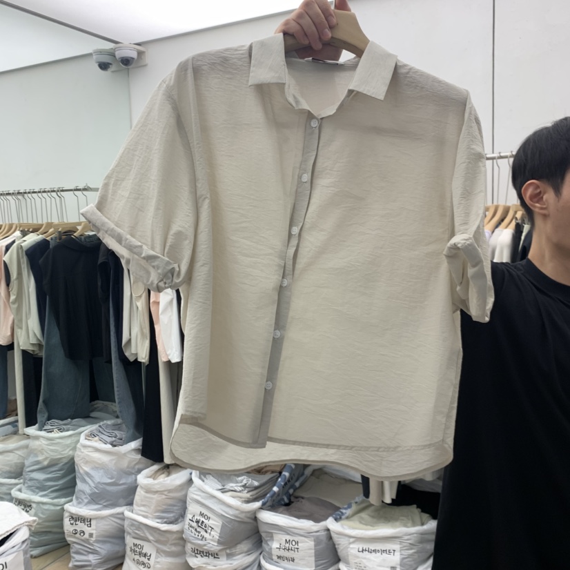 MOI-A韓國代購女裝新款26夏季推薦休閑時尚人氣襯衫蕾絲衫MOI-A襯衫/蕾絲衫圖色1