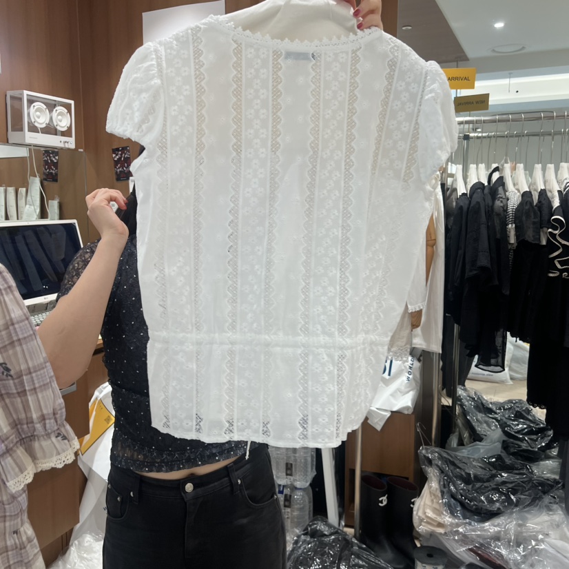OGI韓國直郵女士新品休閑26夏季熱賣推薦時尚人氣襯衫蕾絲衫FLat OGI襯衫/蕾絲衫