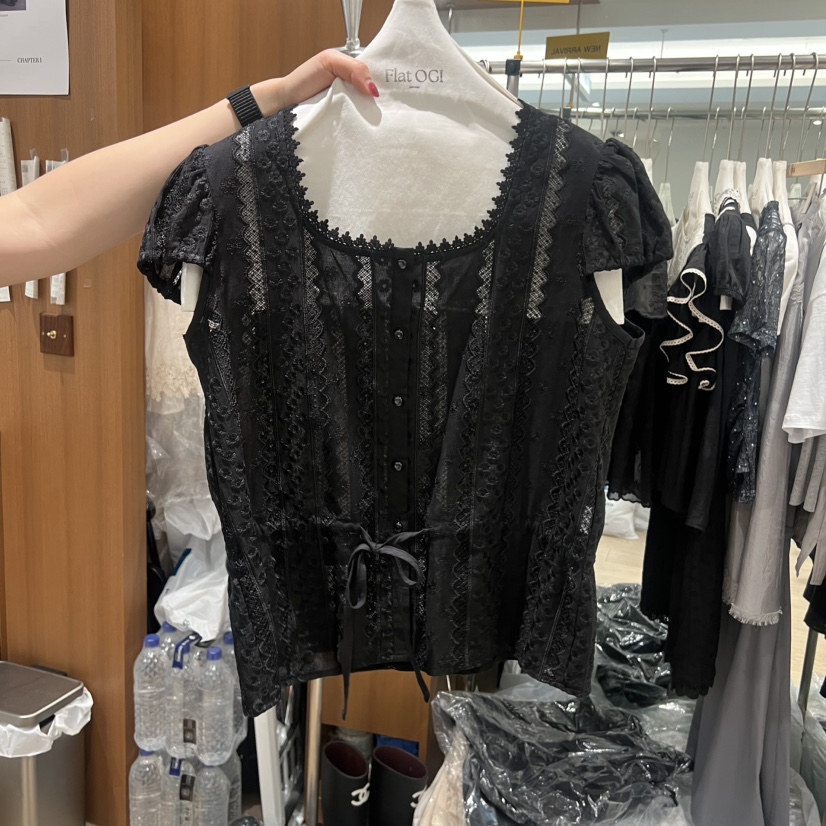 OGI韓國直郵女士新品休閑26夏季熱賣推薦時尚人氣襯衫蕾絲衫FLat OGI襯衫/蕾絲衫圖色2