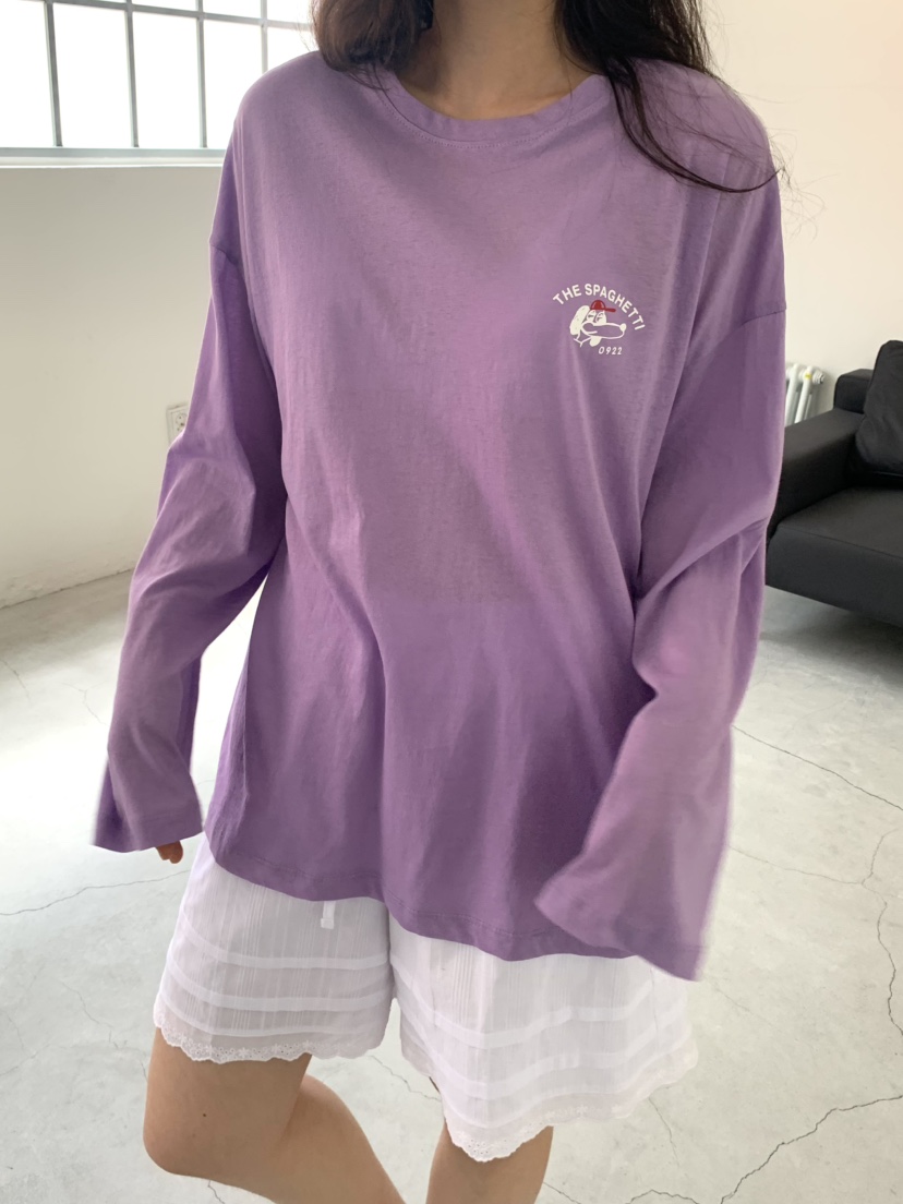 SPAGHETTI韓國直郵女裝新款26夏季推薦休閑人氣時尚長袖T恤spaghetti長袖T恤圖色4
