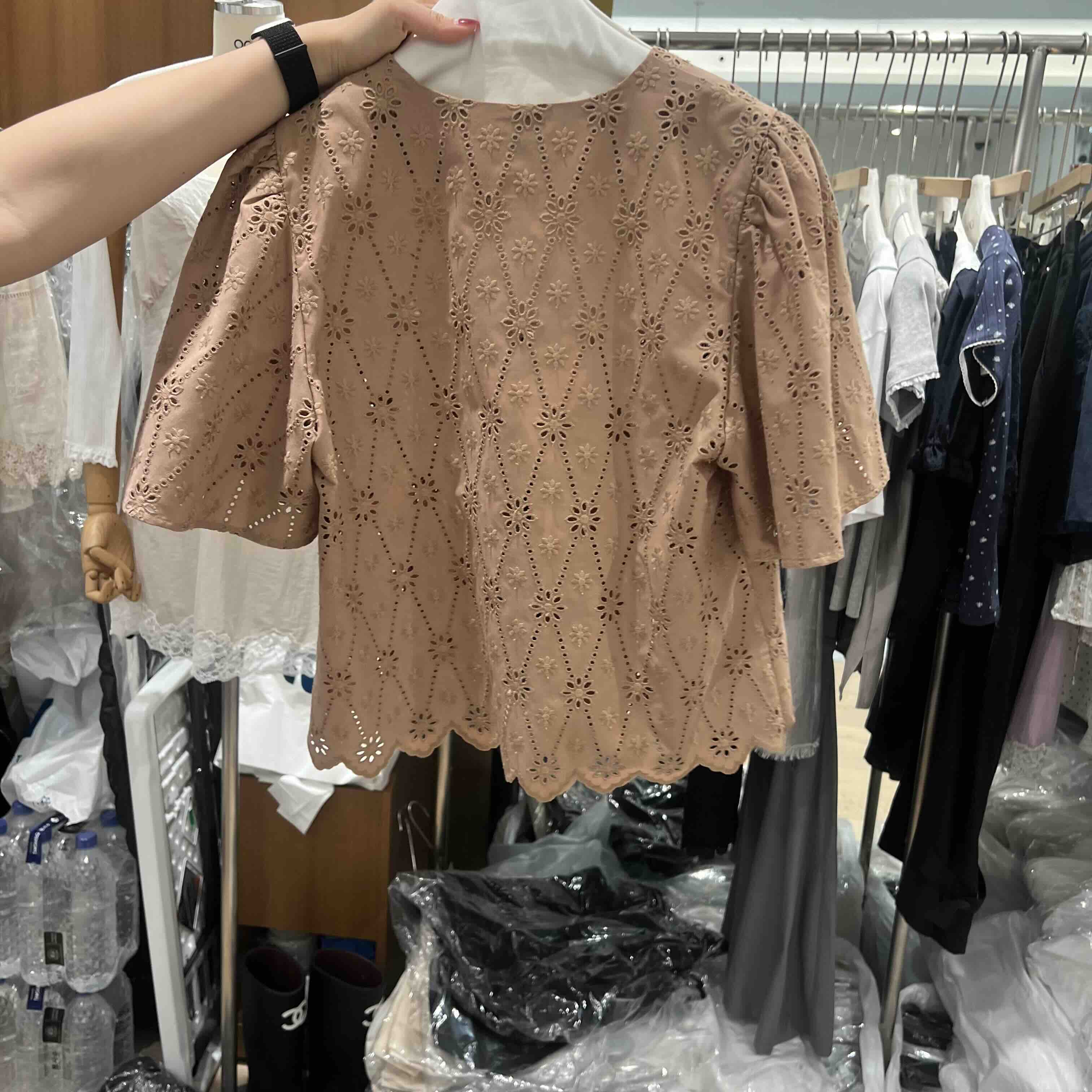 OGI韓國東大門直郵女士新品休閑26夏季人氣時尚襯衫蕾絲衫FLat OGI襯衫/蕾絲衫