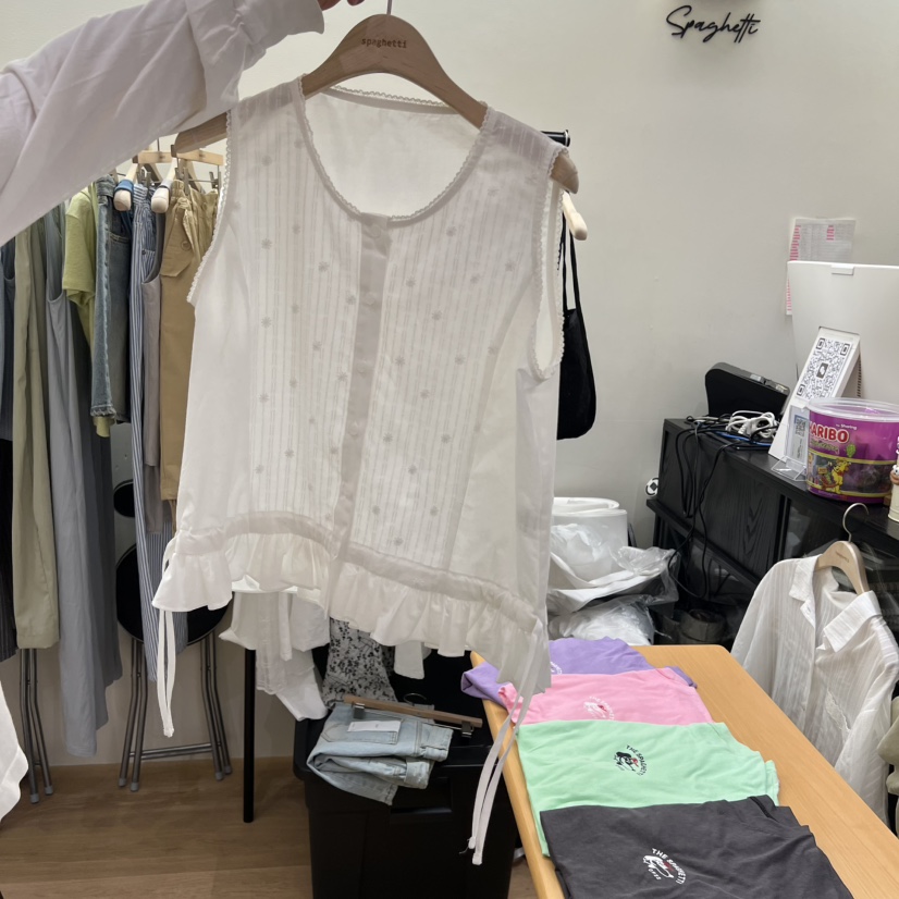 SPAGHETTI韓國直郵女士新款休閑時尚熱賣26夏季人氣吊帶背心spaghetti吊帶/背心圖色1