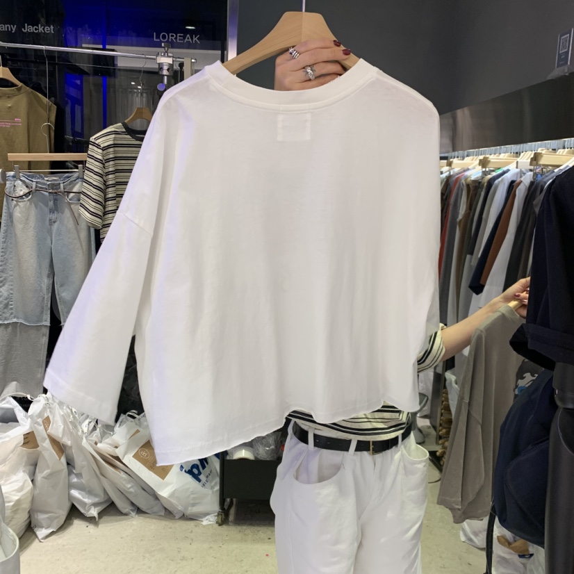 BANY ANCO韓國直郵實拍女裝新品26夏季推薦休閑長袖T恤復古BANY ANCO長袖T恤