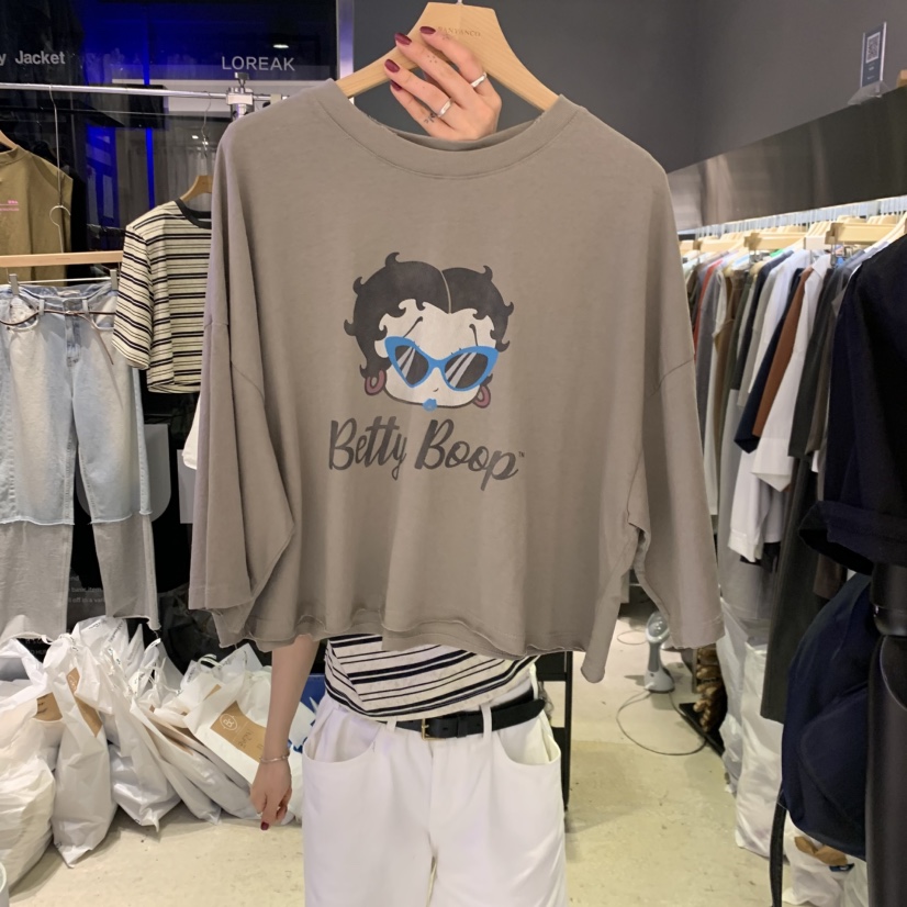 BANY ANCO韓國直郵實拍女裝新品26夏季推薦休閑長袖T恤復古BANY ANCO長袖T恤圖色2