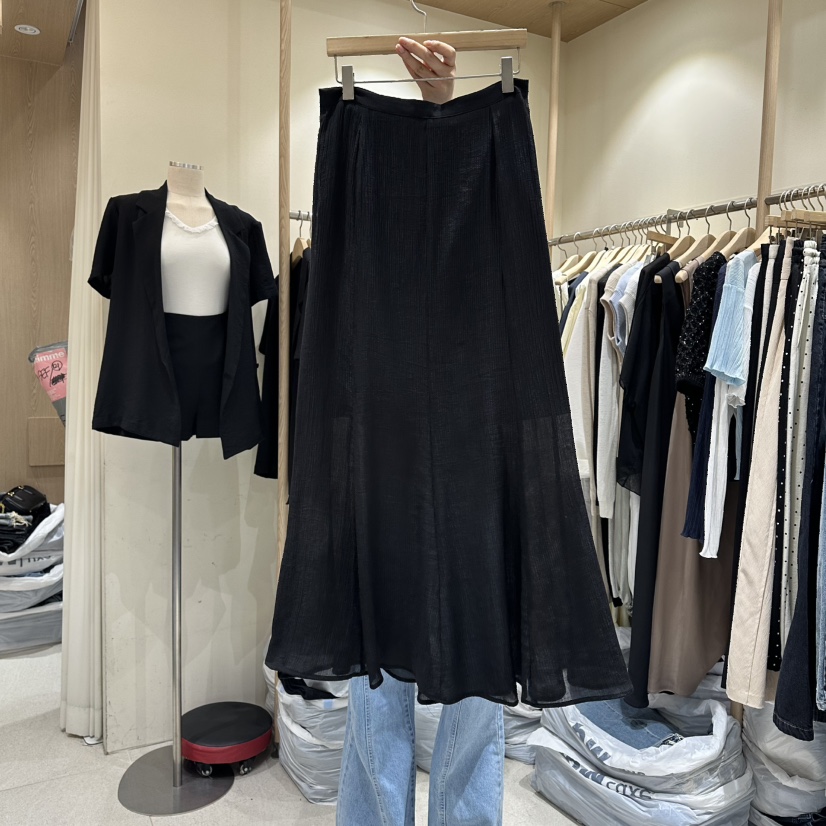 VINTAGE VIBE韓國東大門代購女士新品推薦時尚人氣長裙透明VINTAGE VIBE長裙圖色2