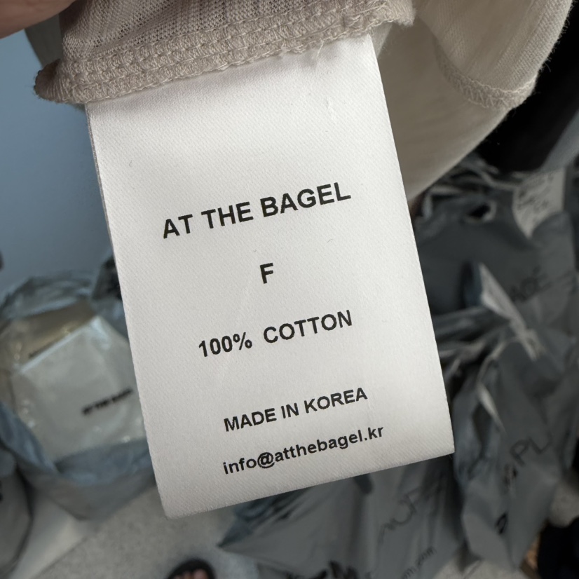 AT THE BAGEL韓國東大門直郵女士新品26夏季休閑長袖T恤AT THE BAGEL長袖T恤