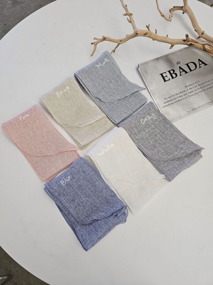 EBADA韓國直郵女士新品時尚26夏季休閑推薦圍巾披肩修身亞麻EBADA圍巾/披肩