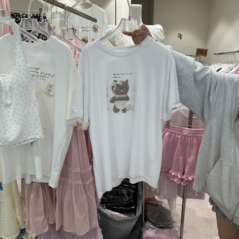MIMME/LOOKK韓國東大門代購女裝新品時尚推薦人氣熱賣T恤MIMME/LOOKKT恤圖色3