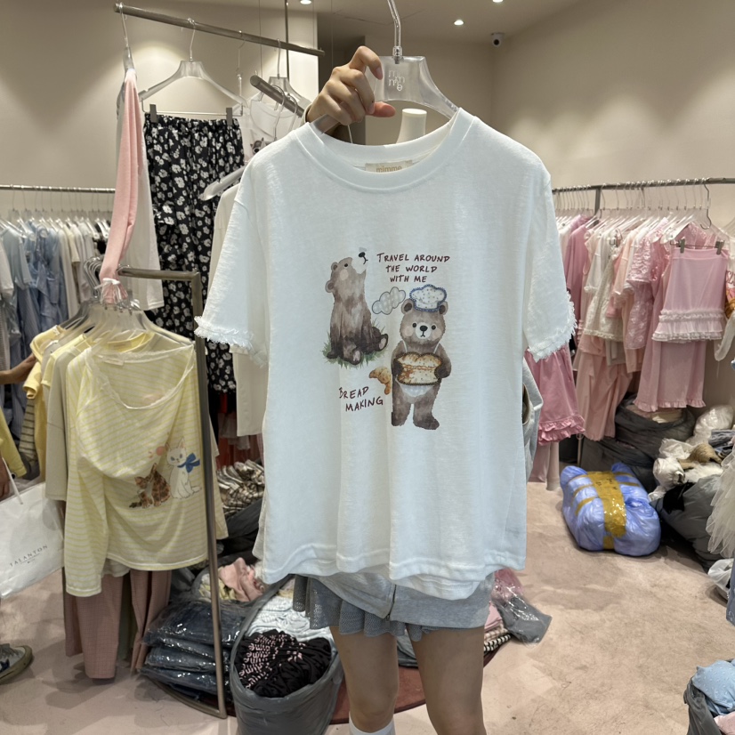 MIMME/LOOKK韓國東大門代購女裝新款推薦26夏季熱賣休閑T恤MIMME/LOOKKT恤圖色1