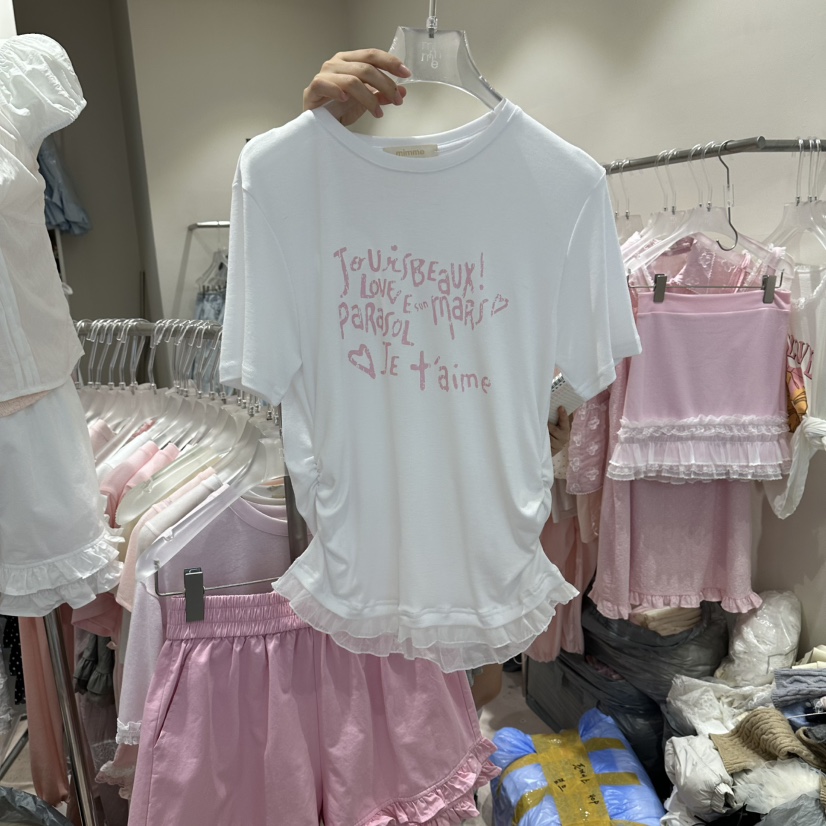 MIMME/LOOKK韓國直郵女士新品26夏季人氣熱賣休閑時尚T恤MIMME/LOOKKT恤圖色3