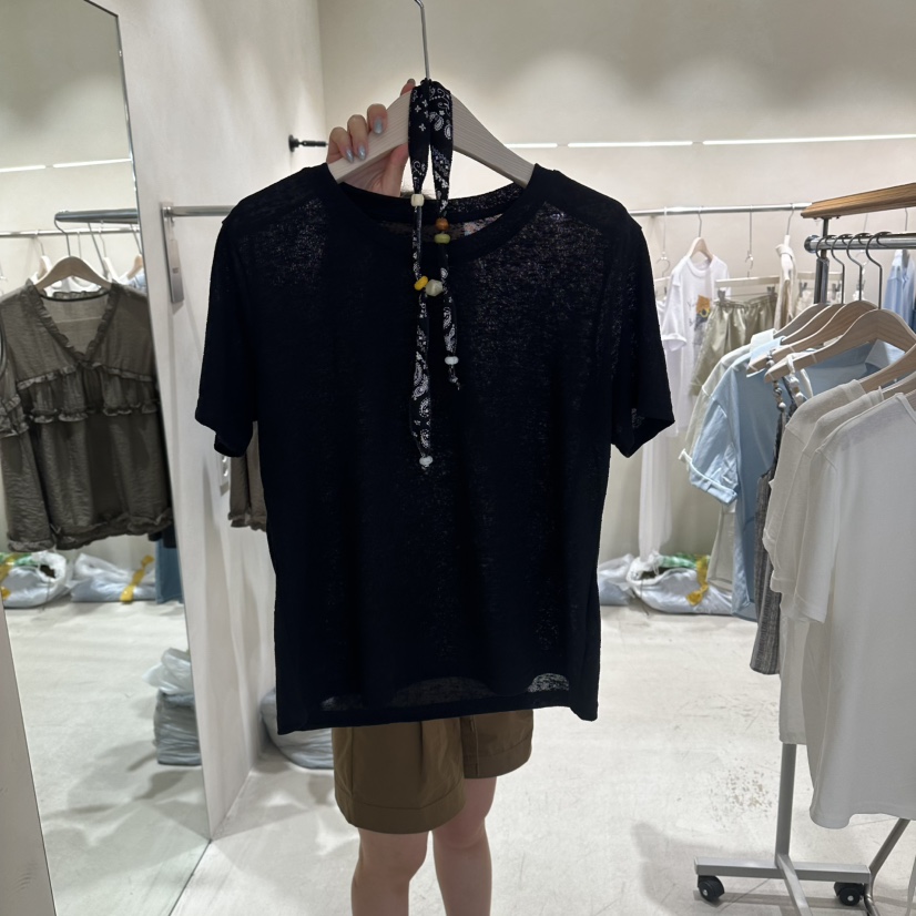 Color B韓國東大門直郵女士新款時尚熱賣人氣推薦休閑T恤Color BT恤圖色2