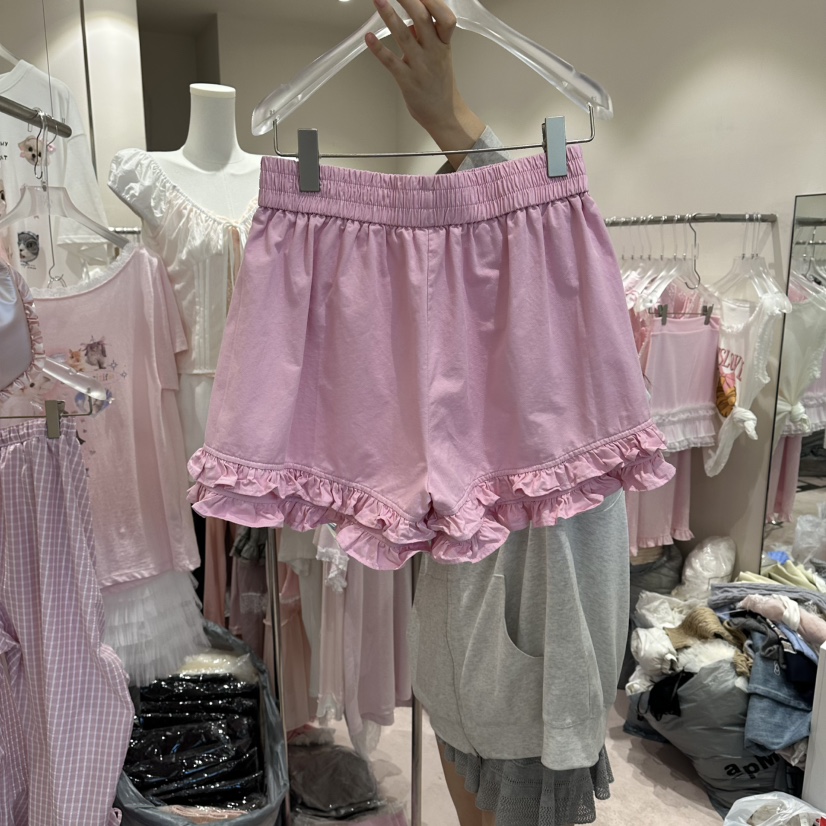MIMME/LOOKK韓國直郵女裝新品熱賣休閑人氣短褲荷葉邊短款MIMME/LOOKK短褲