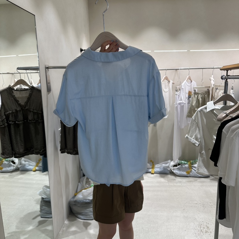 Color B韓國代購女士新款休閑人氣熱賣26夏季襯衫蕾絲衫Color B襯衫/蕾絲衫