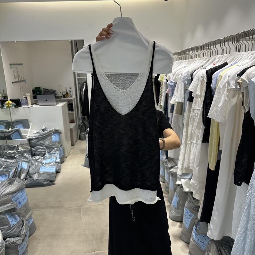 RICH SISTER韓國代購女裝新品26夏季吊帶背心假兩件雙面RICH SISTER吊帶/背心圖色2