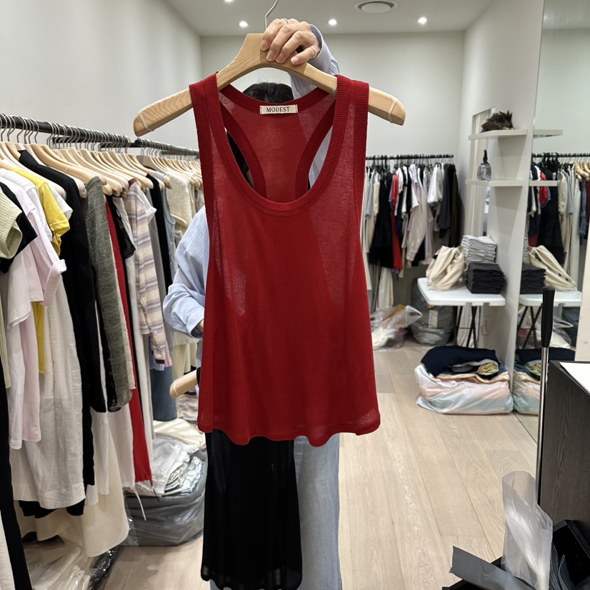 NOTTINGHAM/AVECNOUS/MODEST韓國直郵實拍女裝新品時尚吊帶背心無袖NOTTINGHAM/AVECNOUS/MODEST吊帶/背心圖色2