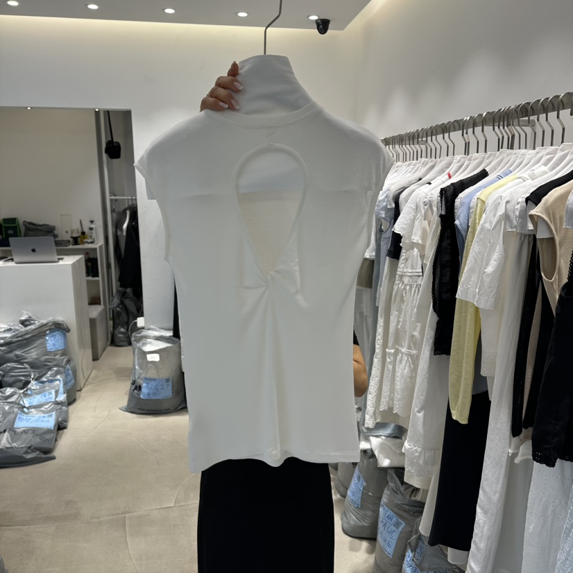 RICH SISTER東大門實拍韓國女裝新品休閑熱賣時尚T恤開衩RICH SISTERT恤