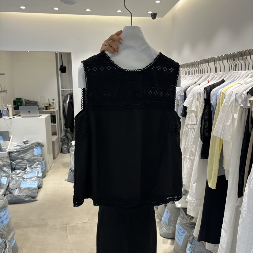 RICH SISTER韓國直郵女裝新款熱賣人氣吊帶背心蕾絲亞麻RICH SISTER吊帶/背心圖色2
