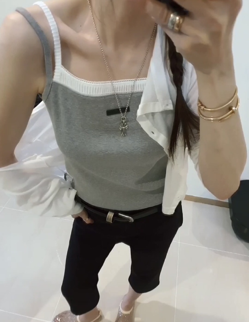 GENTLE B/LOVENTINA韓國直郵實拍女士新品26夏季吊帶背心不含無袖GENTLE B/LOVENTINA吊帶/背心