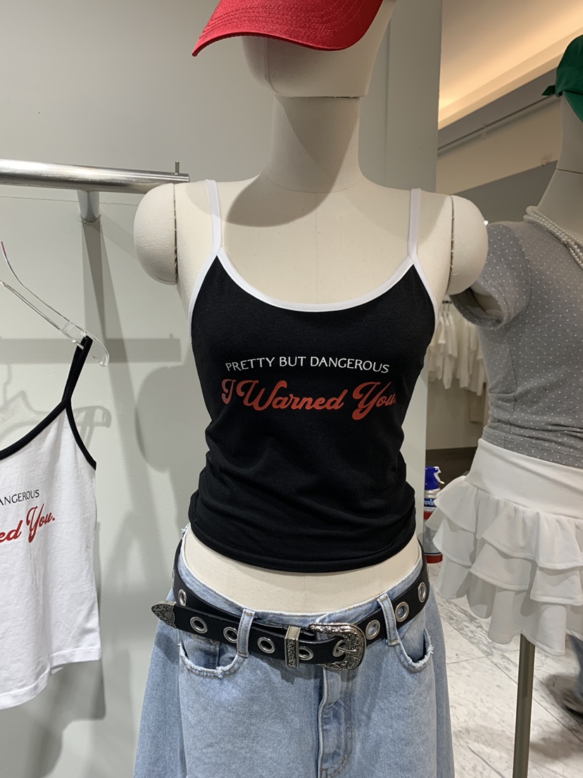 OKIE東大門實拍韓國女士新品人氣熱賣推薦吊帶背心撞色無袖OKIE吊帶/背心圖色2