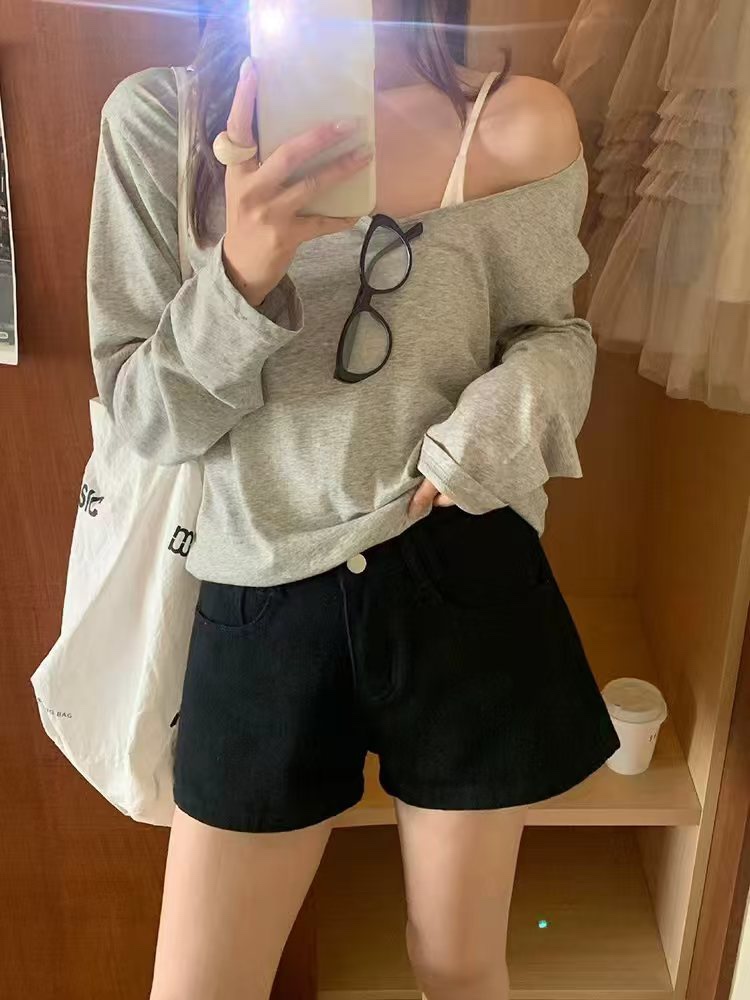 T STOR-티스토리-OT韓國直郵女裝新品時尚26夏季休閑短褲T STOR-2件起短褲圖色2