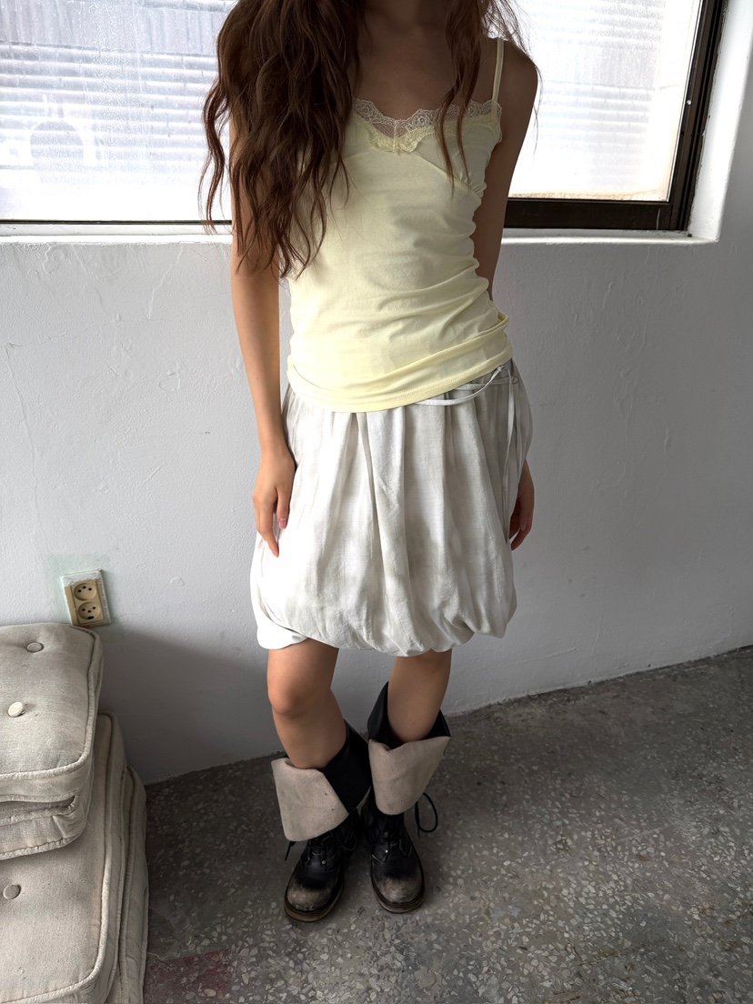 AWESOMESAUCE韓國代購女裝新款推薦熱賣半身裙中短裙含腰繩AWESOME SAUCE半身裙/中短裙
