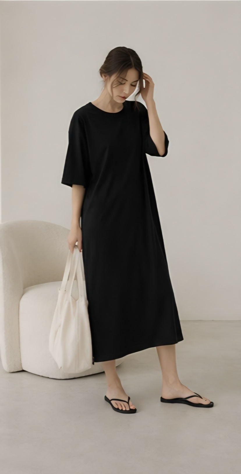 COME OPEN/HAPER韓國代購女士新品時尚推薦熱賣連衣裙亞麻CMOP/COME OPEN-HAPER連衣裙
