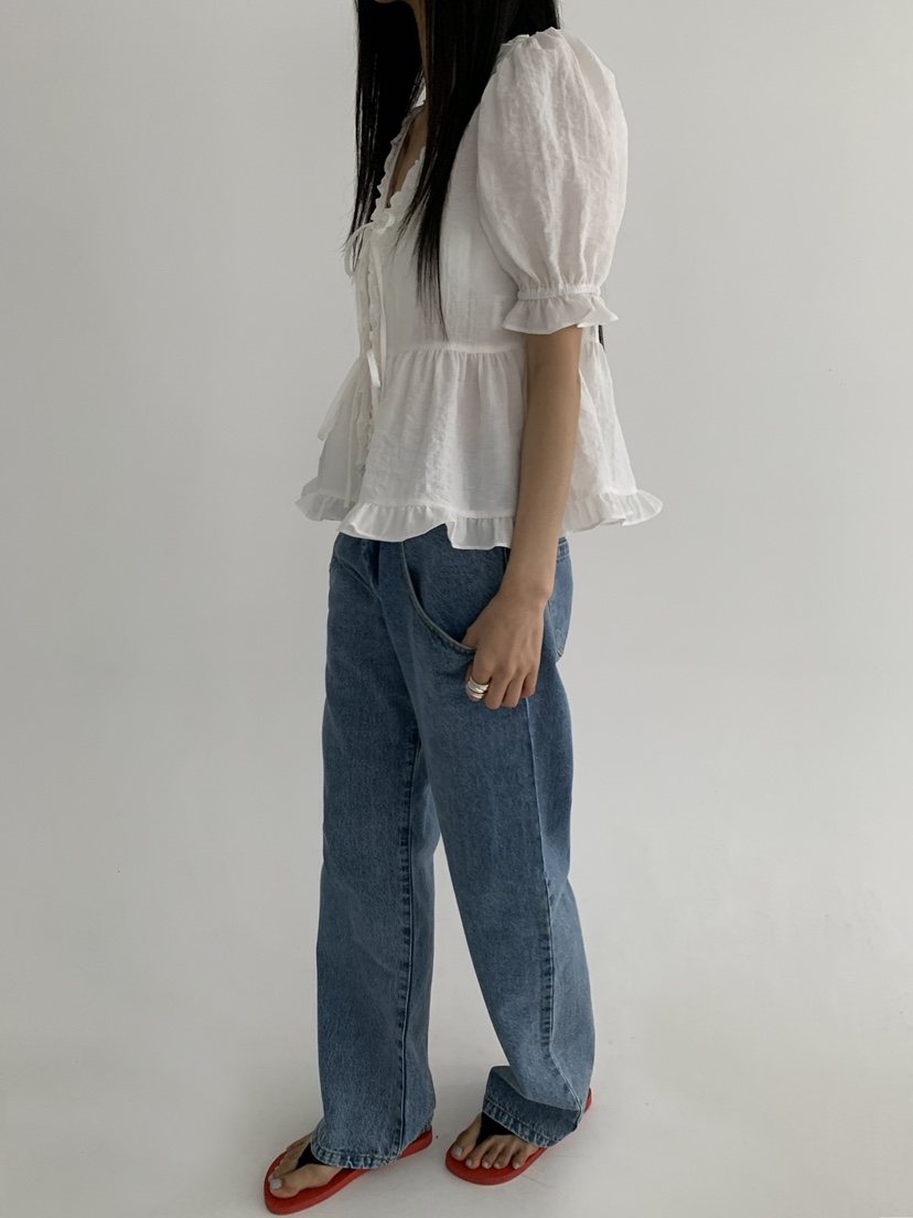 STAGE東大門實拍韓國女裝新款推薦休閑熱賣時尚襯衫蕾絲衫STAGE襯衫/蕾絲衫