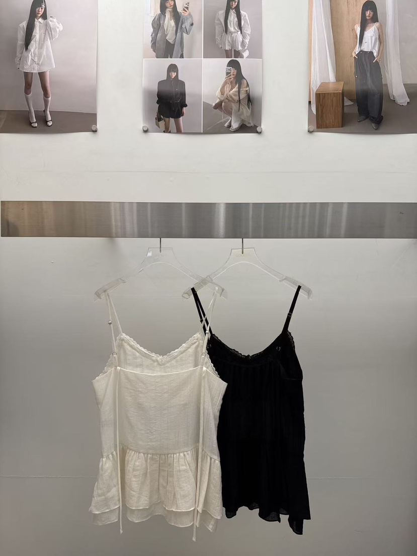 AMOOD韓國代購女士新品熱賣休閑人氣26夏季吊帶背心褶裥無袖AMOOD吊帶/背心
