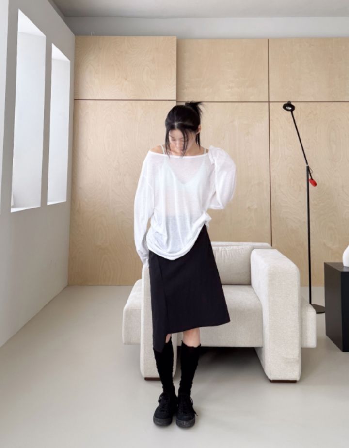 LIVE FOREVER韓國東大門代購女士新款熱賣長袖T恤不含內搭LIVE FOR_EVER-2件起長袖T恤
