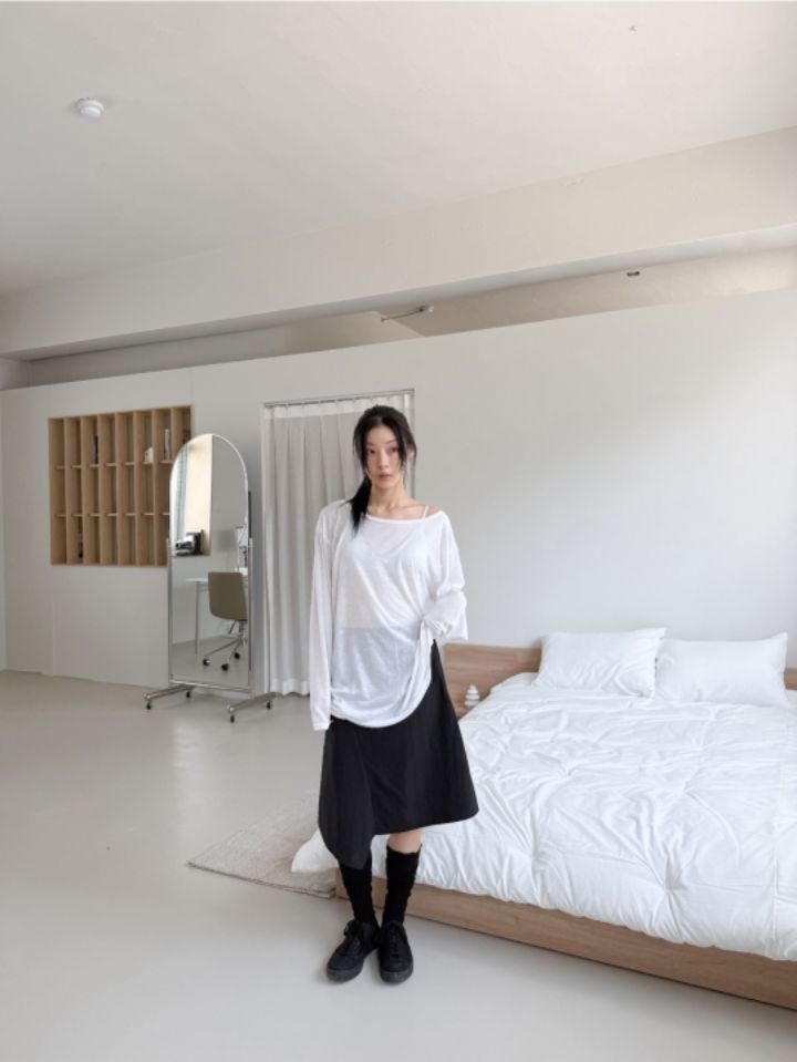 LIVE FOREVER韓國東大門代購女士新款熱賣長袖T恤不含內搭LIVE FOR_EVER-2件起長袖T恤