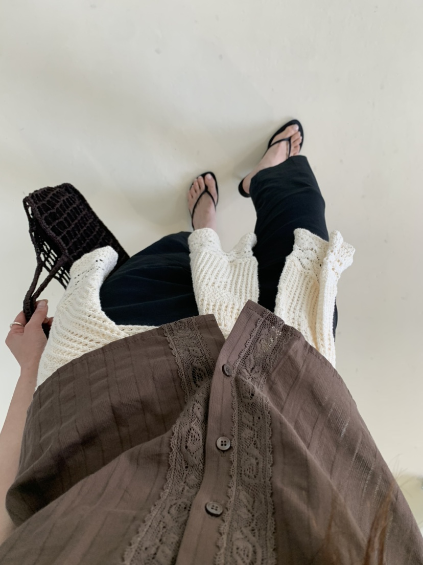 OURS韓國代購女士新款熱賣推薦人氣休閑時尚26夏季襯衫蕾絲衫OURS襯衫/蕾絲衫