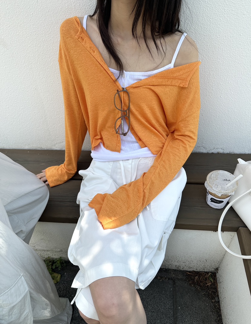 BOWIE韓國代購女士新款熱賣人氣26夏季休閑推薦開衫亞麻開衫BOWIE開衫
