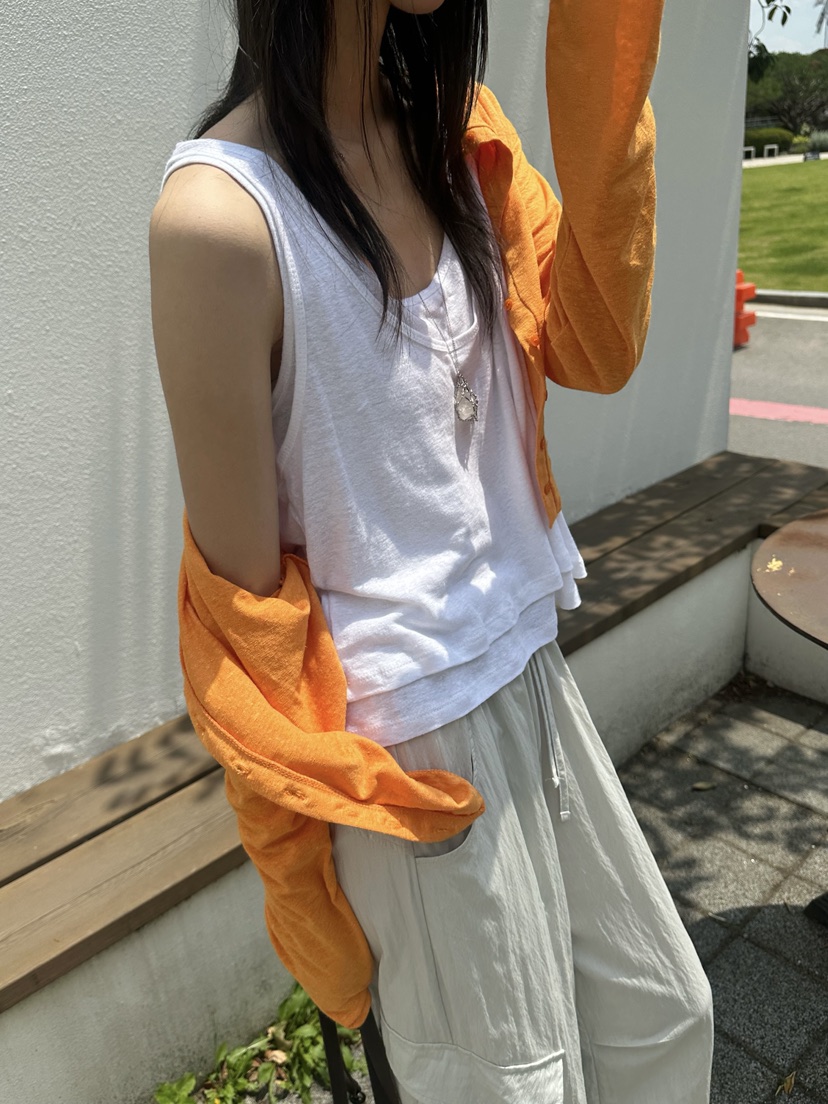 BOWIE韓國代購女士新款熱賣人氣26夏季休閑推薦開衫亞麻開衫BOWIE開衫