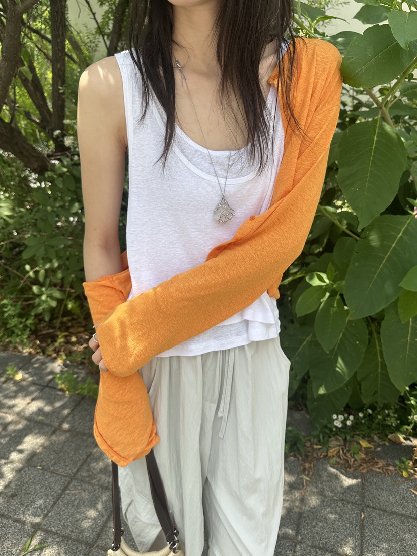 BOWIE韓國代購女士新款熱賣人氣26夏季休閑推薦開衫亞麻開衫BOWIE開衫