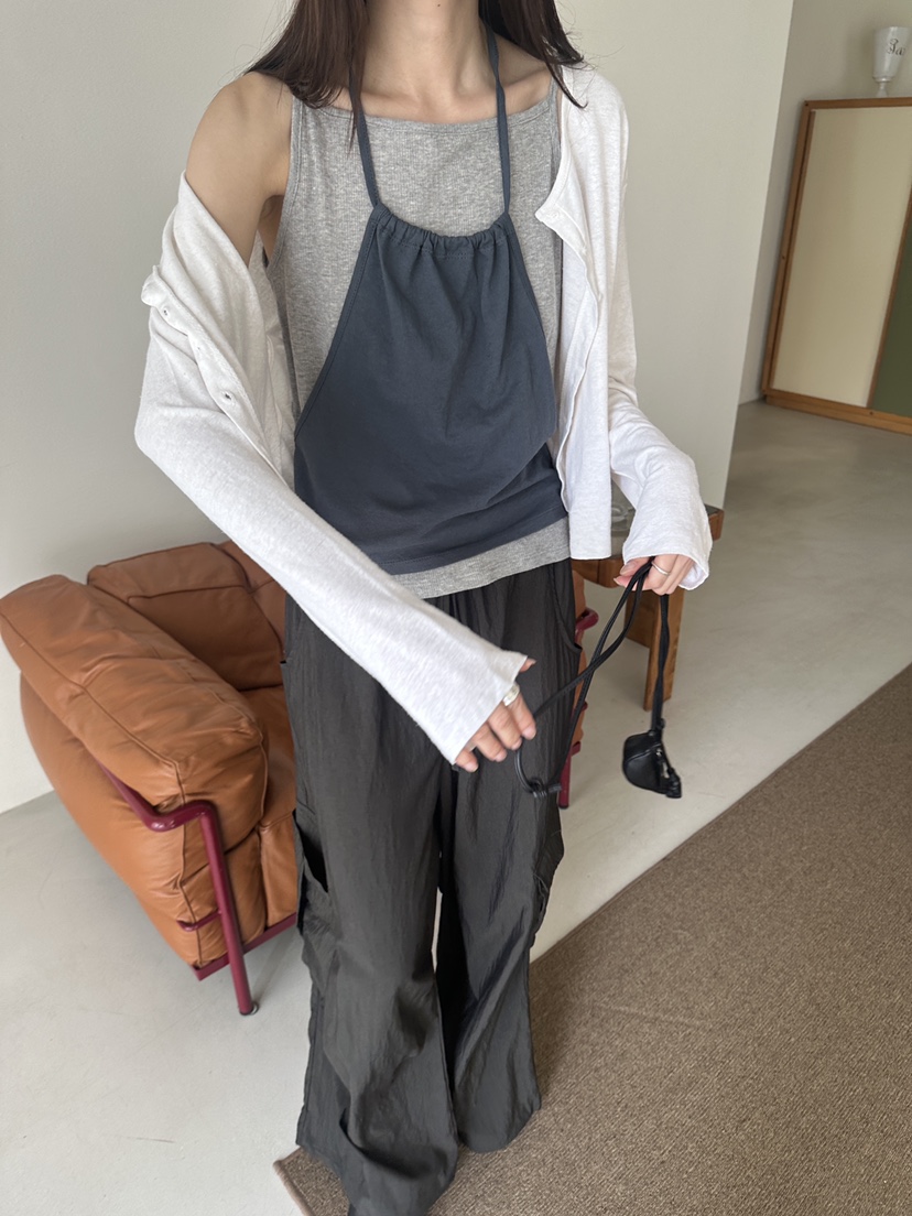 BOWIE韓國代購女士新款熱賣人氣26夏季休閑推薦開衫亞麻開衫BOWIE開衫