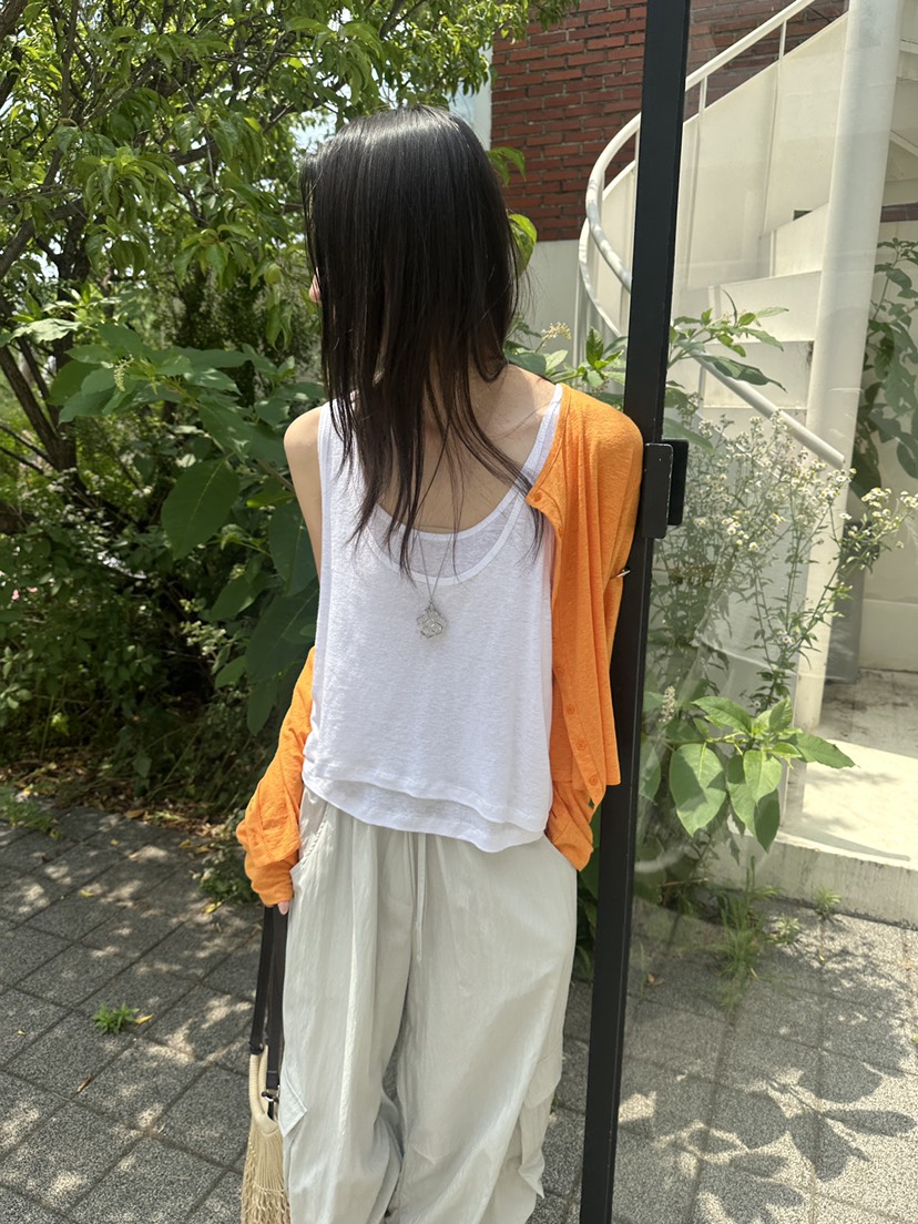 BOWIE韓國直郵實拍女士新品時尚推薦26夏季吊帶背心雙層無袖BOWIE吊帶/背心