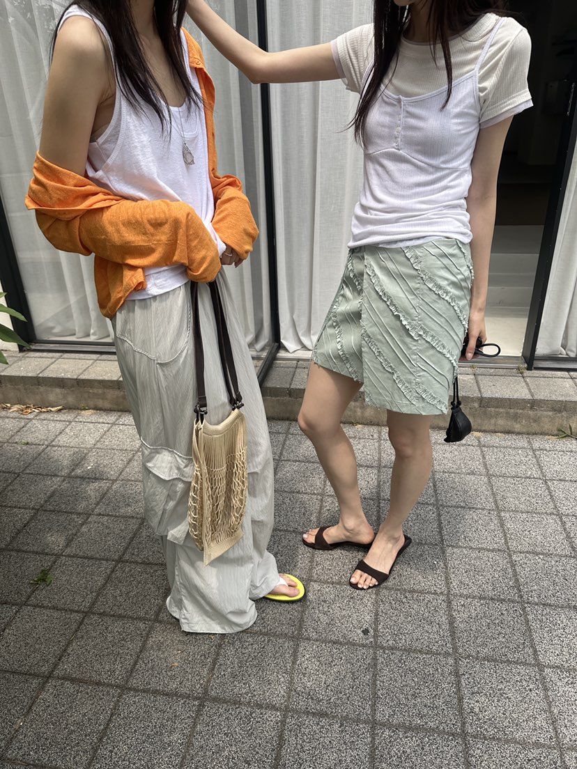 BOWIE韓國直郵實拍女士新品時尚推薦26夏季吊帶背心雙層無袖BOWIE吊帶/背心