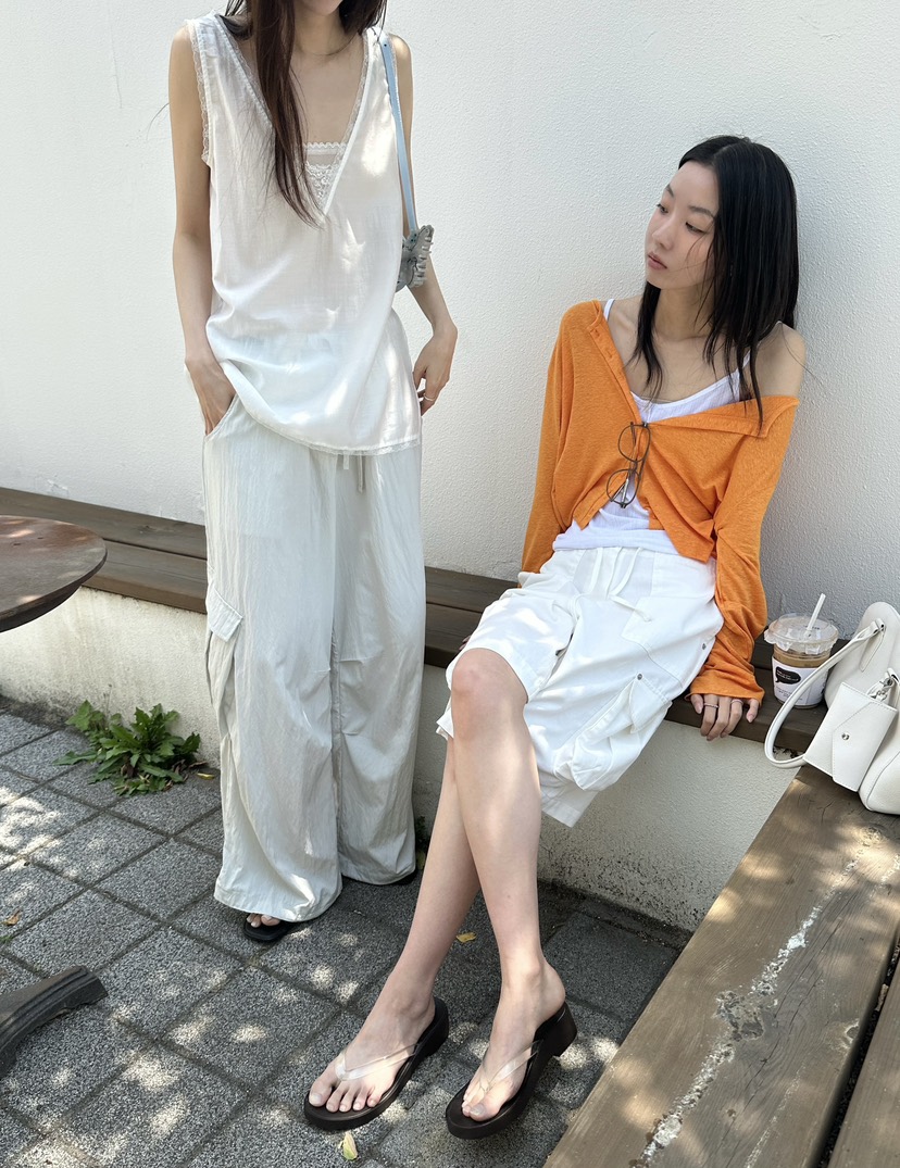 BOWIE韓國直郵實拍女裝新品熱賣26夏季推薦時尚吊帶背心蕾絲BOWIE吊帶/背心