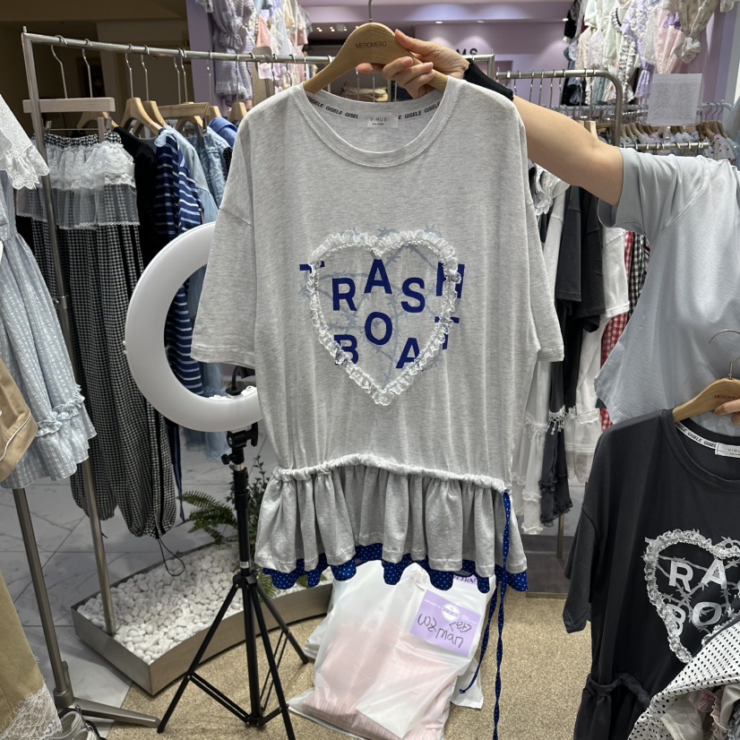 VIRUS韓國直郵女裝新品時尚熱賣推薦人氣休閑26夏季T恤VIRUST恤圖色1