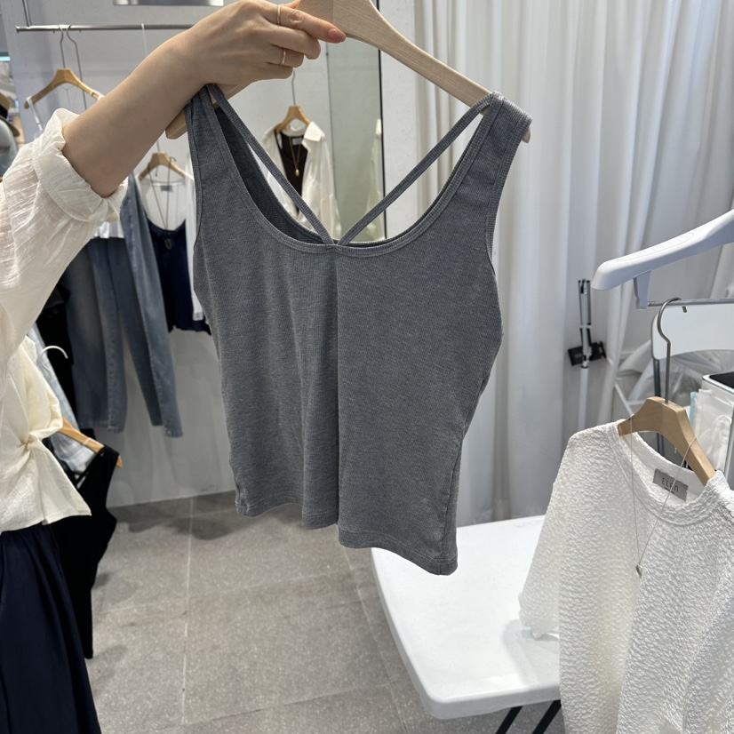 ELAN韓國直郵實拍女裝新品人氣時尚熱賣26夏季休閑吊帶背心ELAN吊帶/背心