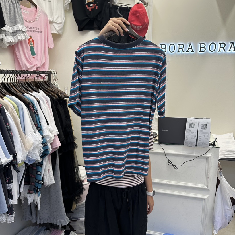 BORA BORA韓國直郵實拍女裝新款休閑26夏季推薦T恤不含配飾BORA BORAT恤