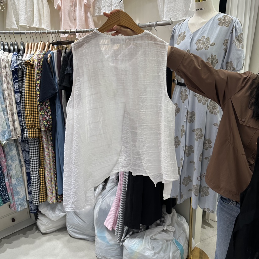 BIKINI韓國東大門直郵女士新款26夏季熱賣吊帶背心開衫無袖BIKINI吊帶/背心
