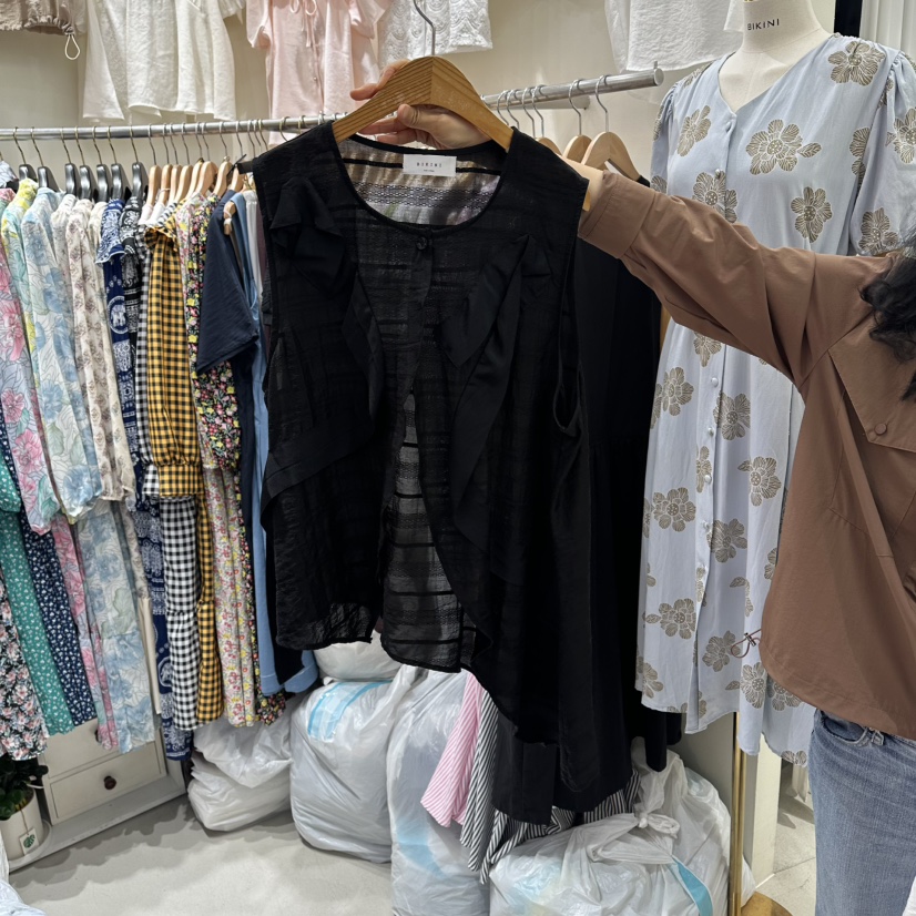 BIKINI韓國東大門直郵女士新款26夏季熱賣吊帶背心開衫無袖BIKINI吊帶/背心圖色2