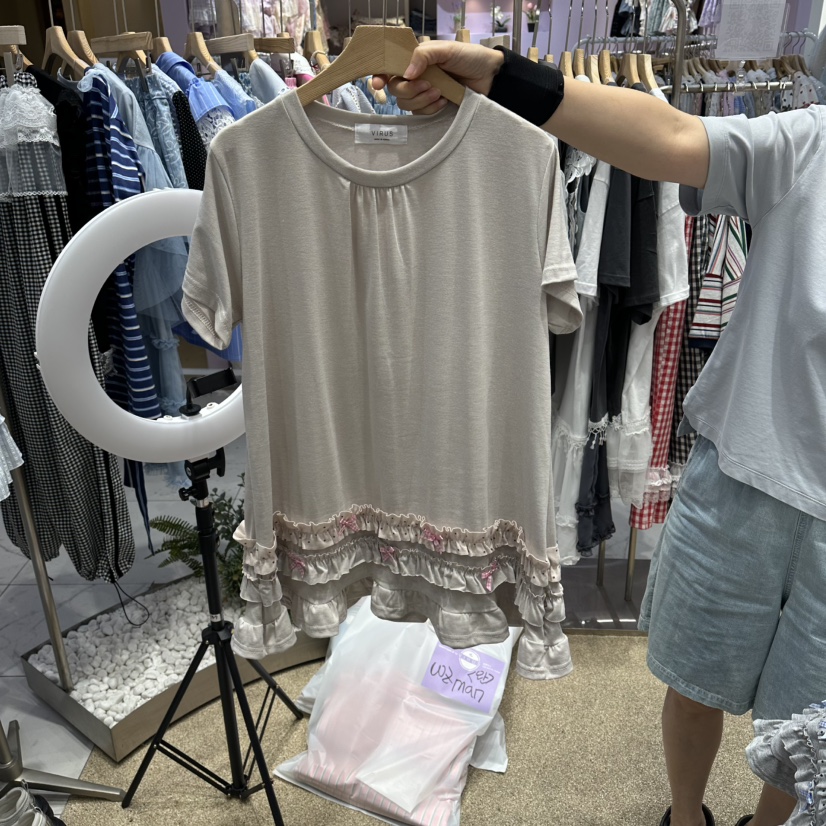VIRUS韓國東大門直郵女士新款熱賣人氣時尚休閑26夏季T恤VIRUST恤圖色1