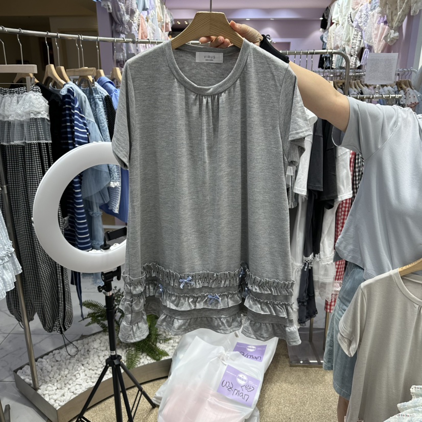 VIRUS韓國東大門直郵女士新款熱賣人氣時尚休閑26夏季T恤VIRUST恤圖色2
