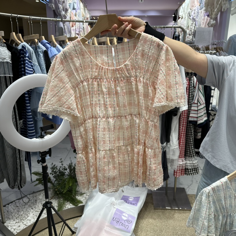 VIRUS韓國直郵實拍女士新品26夏季推薦熱賣人氣襯衫蕾絲衫VIRUS襯衫/蕾絲衫圖色2